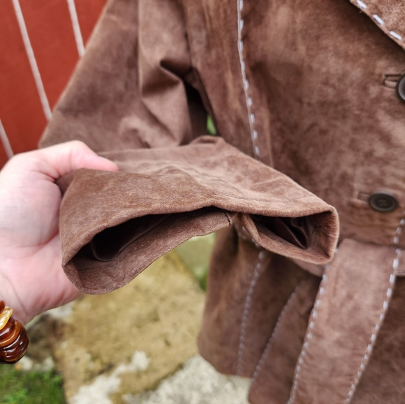 Vintage suede leather jacket - Picture 4 of 14